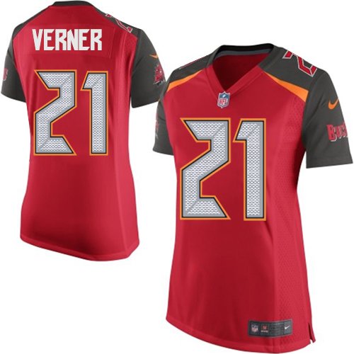 Women's Limited Alterraun Verner Nike Jersey Red Home - #21 NFL Tampa Bay Buccaneers